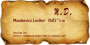 Madenszieder Dóra névjegykártya